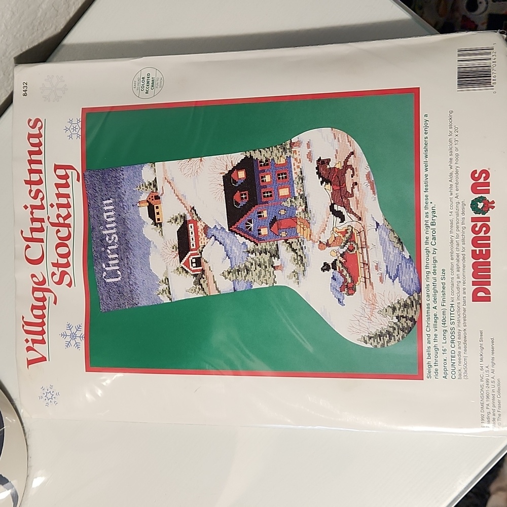 Dimensions "Village Christmas Stocking" Cross Stitch